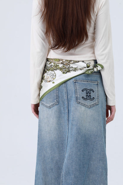 Butterfly Floral Silky Bandana - Double-Sided Design 🦋🌸 Leto Collection