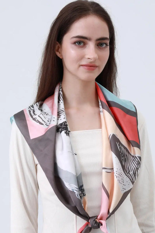 Equestrian Print Silk Scarf – Classic Horse Design 🐎🧣 Leto Collection