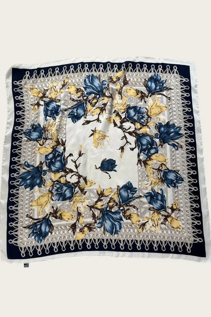 Magnolia Bloom Bandana - Floral Silk Scarf 🌸🧣 Leto Collection