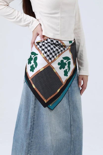 Luxury Reversible Silky Scarf - Two-Tone Double-Sided Design 🔄🧣 Leto Collection