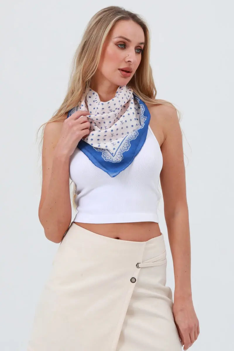 Printed Square Scarf – Lightweight & Versatile Spring Summer Accessory 🌞🧣 Leto Collection