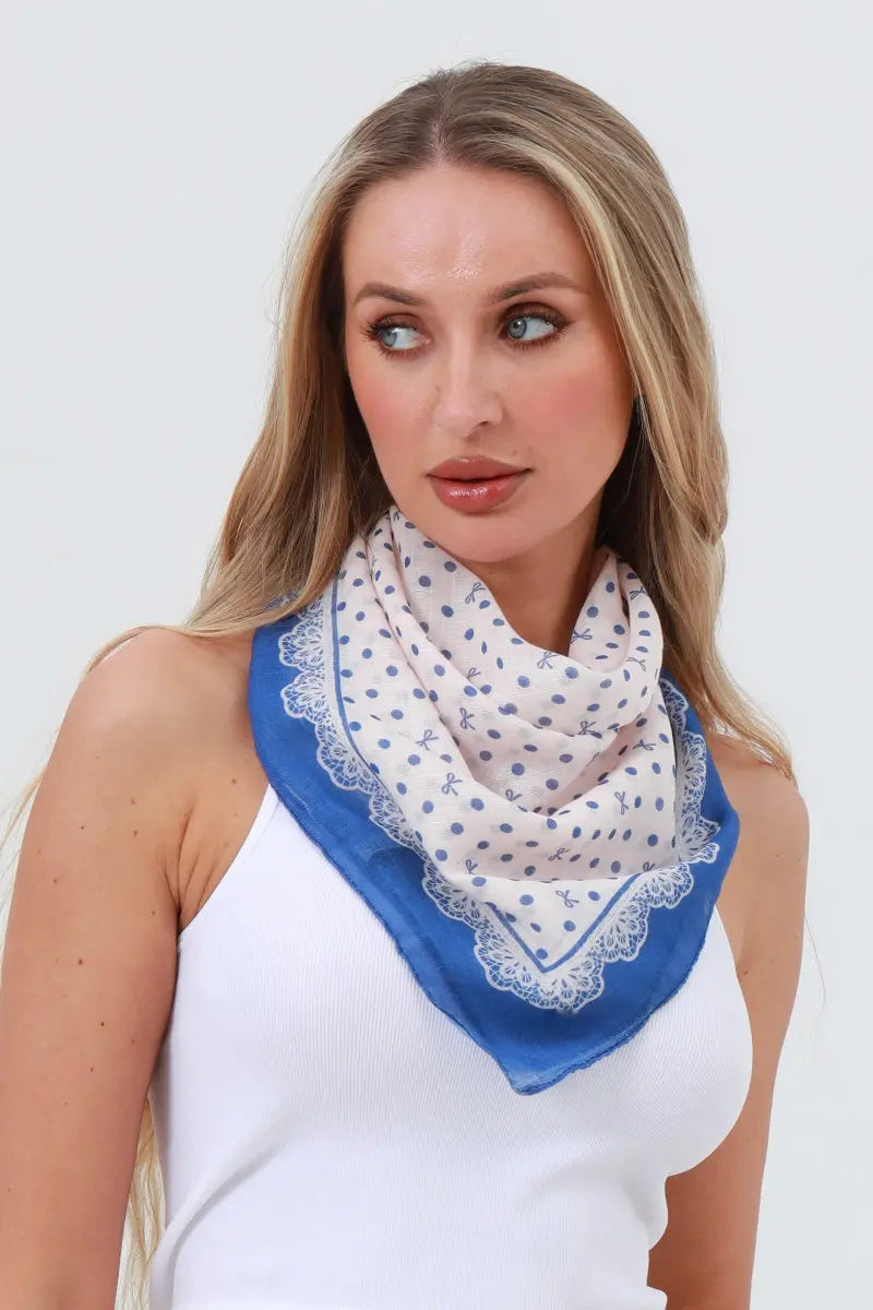 Printed Square Scarf – Lightweight & Versatile Spring Summer Accessory 🌞🧣 Leto Collection