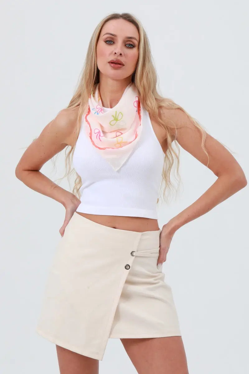Printed Square Scarf – Lightweight & Versatile Spring Summer Accessory 🌞🧣 Leto Collection