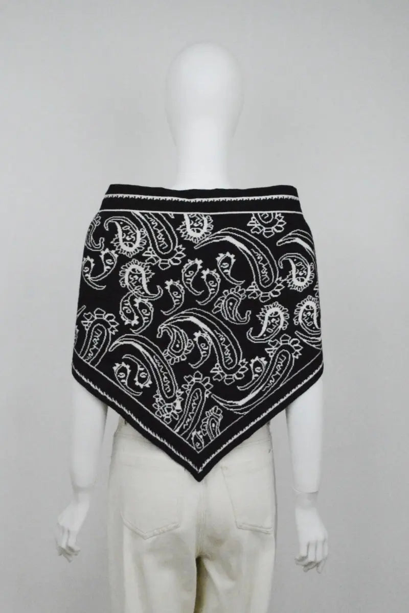 Paisley Knit Triangle Scarf Multi Wear Head Wrap 🧶🍂 Leto Collection