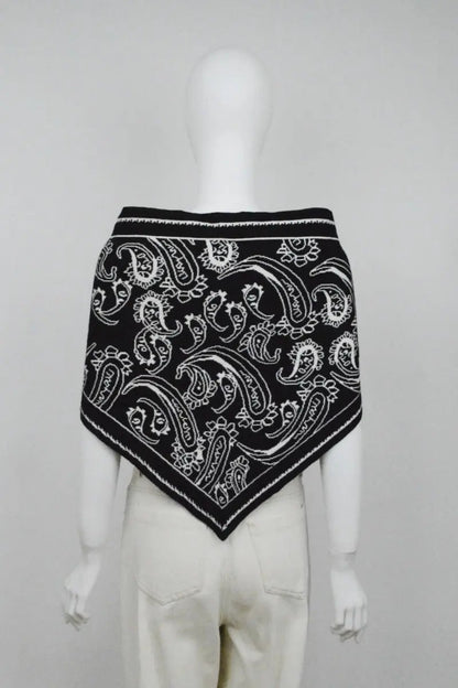 Paisley Knit Triangle Scarf Multi Wear Head Wrap 🧶🍂 Leto Collection