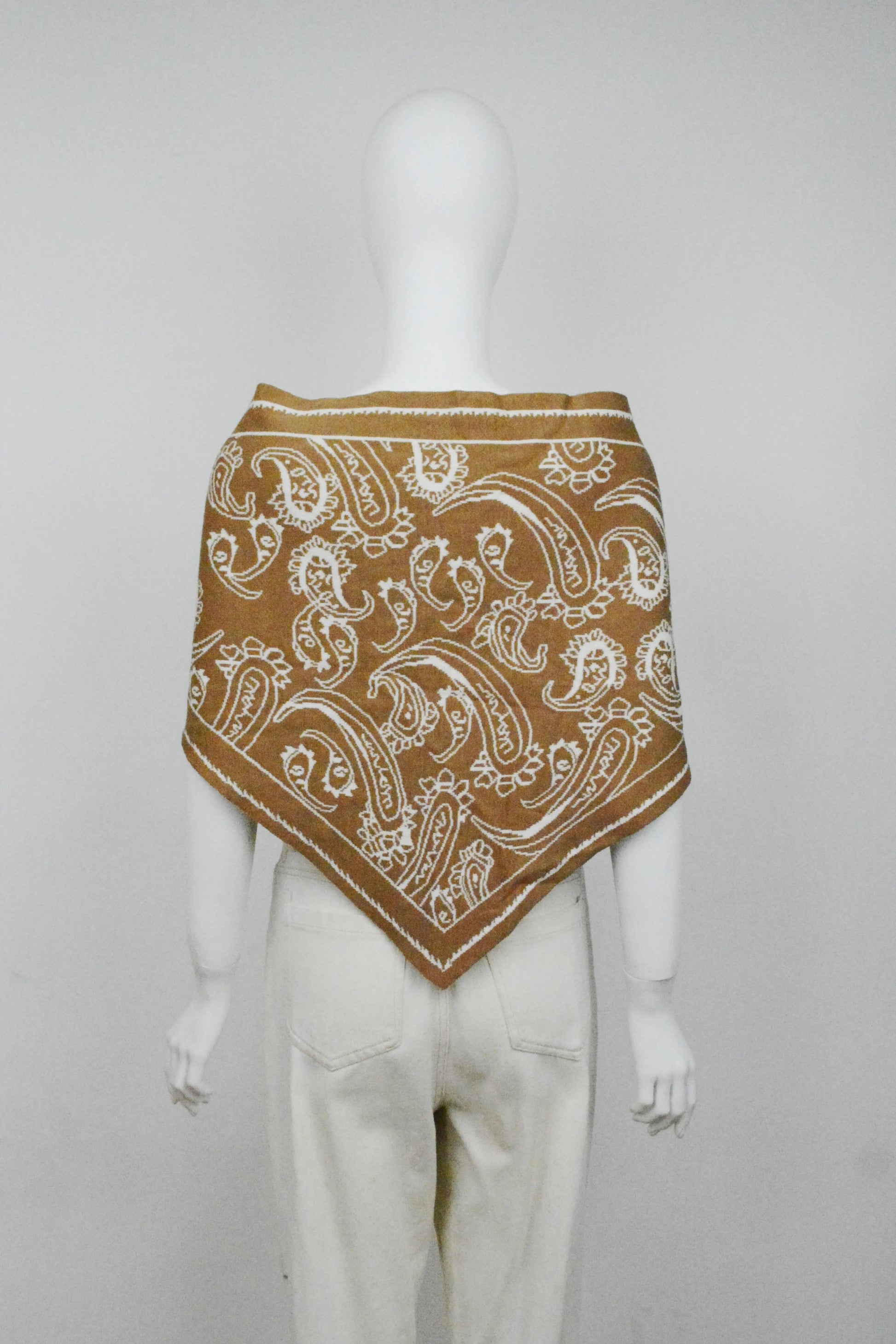 Paisley Knit Triangle Scarf Multi Wear Head Wrap 🧶🍂 Leto Collection