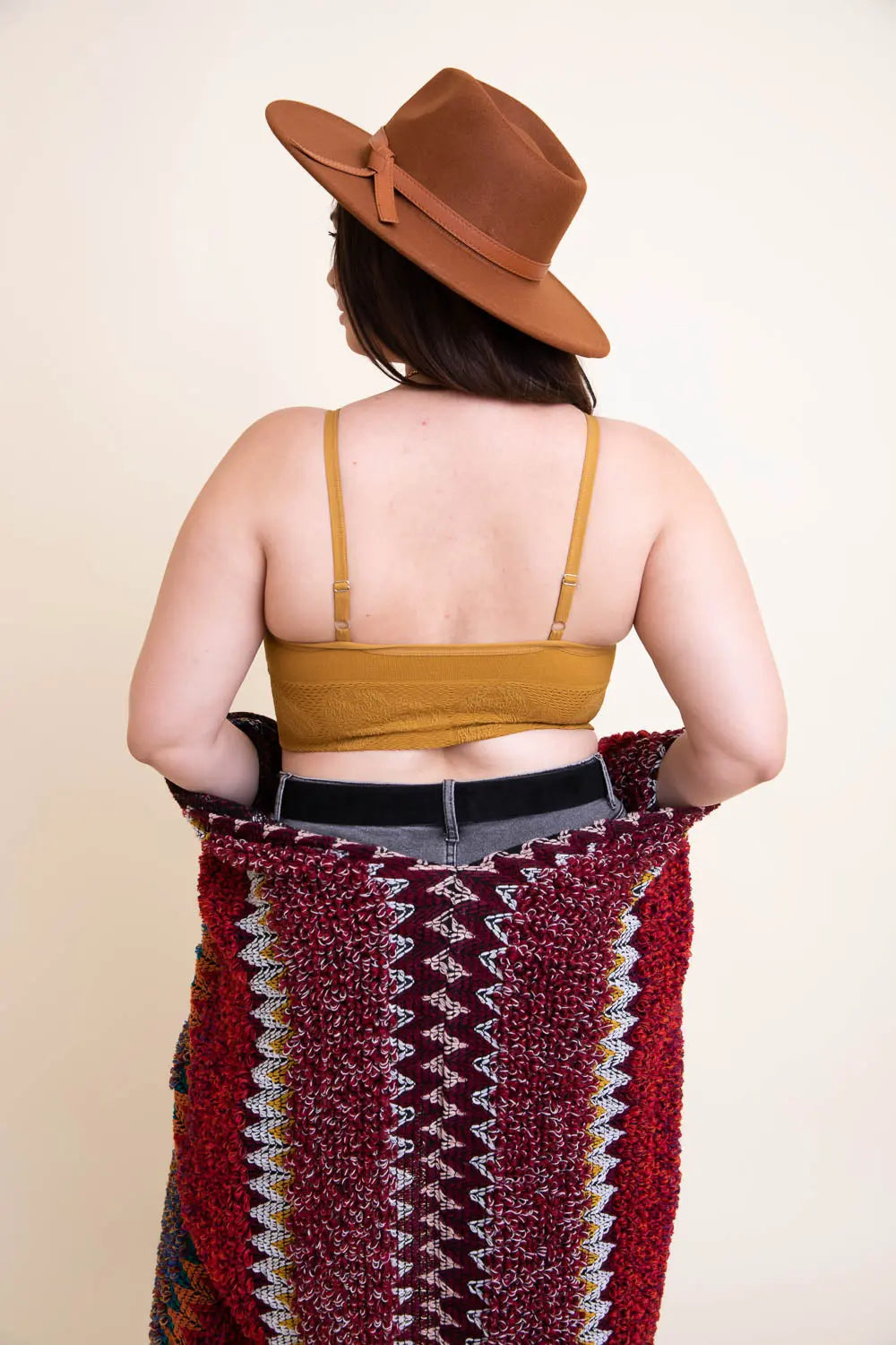 Curvy Seamless Padded Textured Brami Plus Size