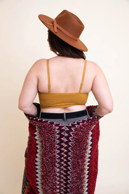 Curvy Seamless Padded Textured Brami Plus Size