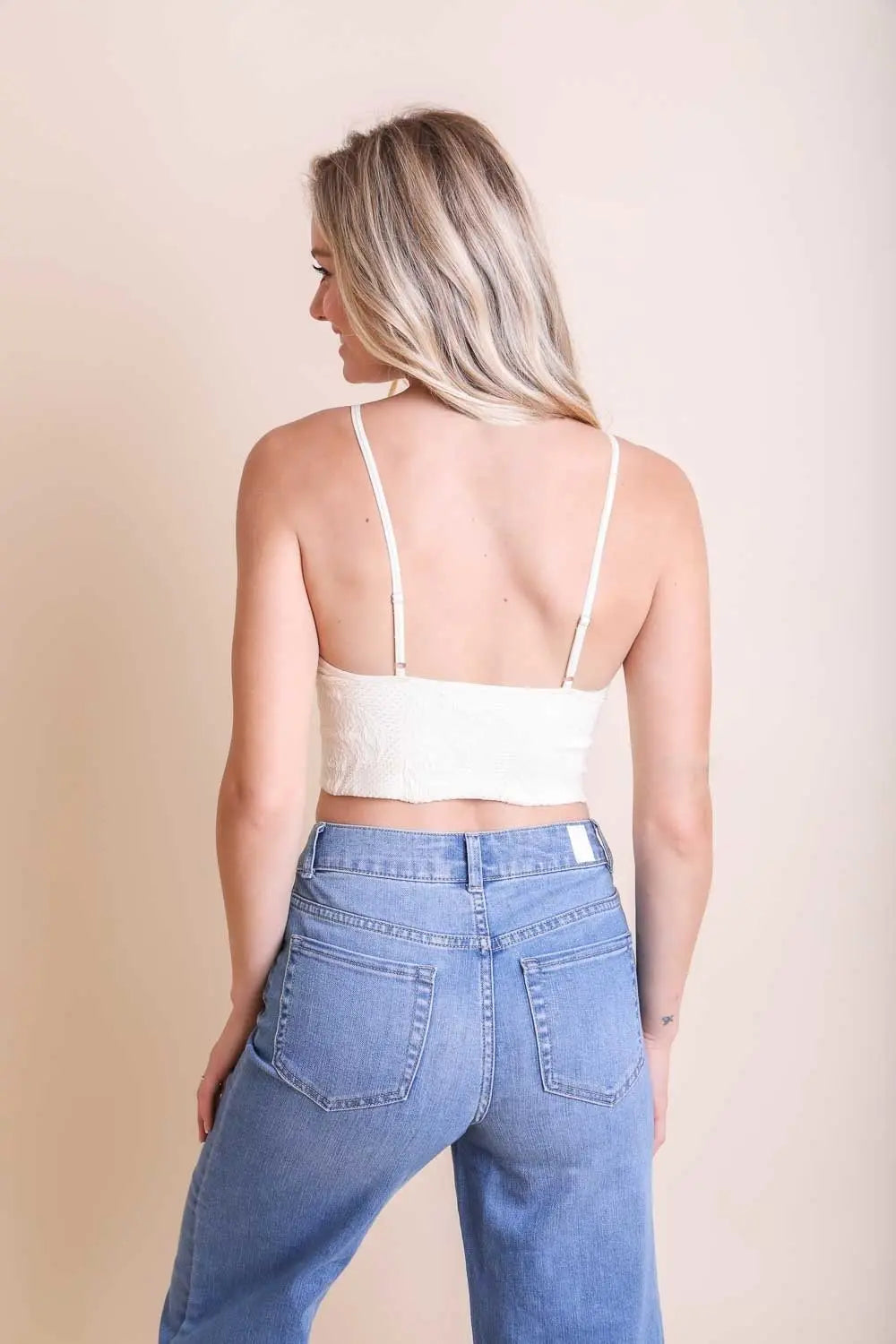 Seamless Padded Textured Brami Bralette